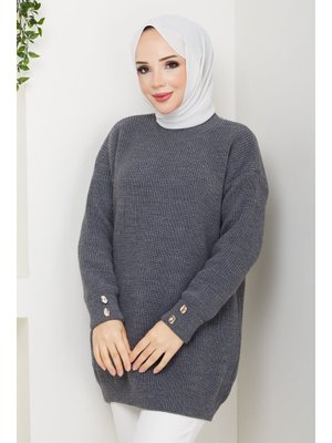 Pamuk Butik Kolu Taşlı Tunik
