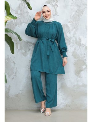 Neva Style Kemerli Petrol Mavisi İkili Takım 44691pm