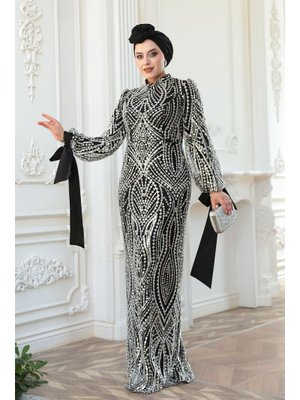 Neva Style Boncuk İşlemeli Siyah 52554s
