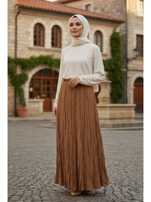 Neva Style Buruşuk Bisküvi Etek 9217bs