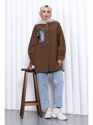 İmaj Butik Kahverengi Kot Garnili Takım