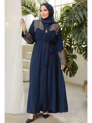 Neva Style Desenli Lacivert Ferace 29105l