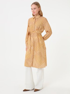 Refka Sarı Puantiyeli Bağlamalı Tunik