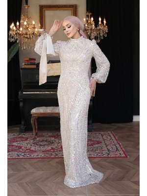 Neva Style Boncuk İşlemeli Bej 52554bej