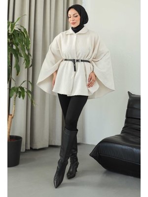 Tofisa Ekru Kemerli Buklet Panço