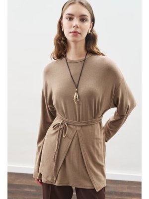 MANUKA Vizon Beli Bağlama Tasarımlı Bluz