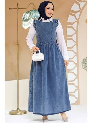 Neva Style Kot Koyu Mavi Jile Elbise 19134km