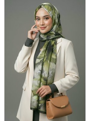 Tofisa Yesıl Mystic Flora Serisi Pamuk Şal Yesil