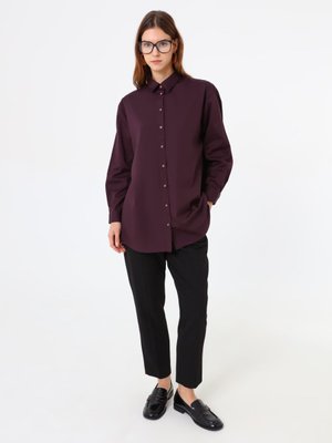 Refka Mürdüm Poplin Kumaşlı Basic Bluz / Gömlek