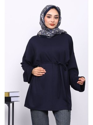 İmaj Butik Antrasit Duble Kol Modal Tunik