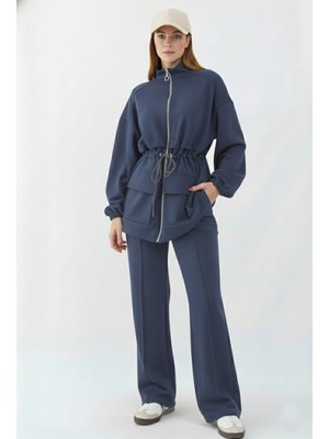 Benguen Antrasit Belden Büzgülü Scuba Takım