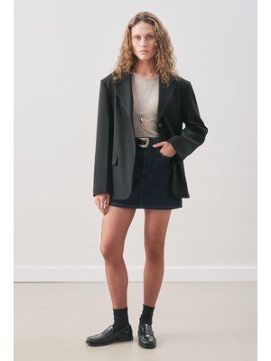 MANUKA Siyah Jun Tek Düğmeli Blazer Ceket