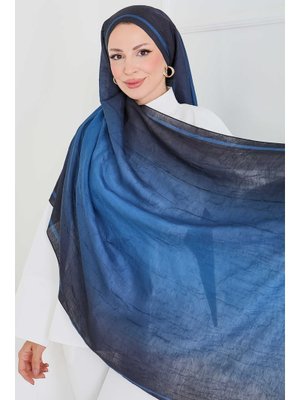 Tofisa Lacivert Lacıvert Soft Degrade Bambu Crash Şal