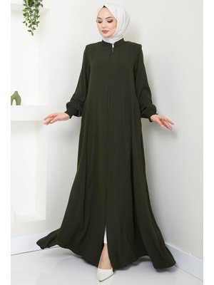 Hafsa Mina Haki Parçalı Battal Beden Mevlana Ferace