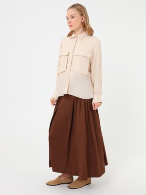 Refka Taş Rengi Exclusive Bluz / Gömlek