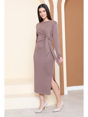 Tofisa Vızon Vizon Yandan Bağlama Detaylı Modal Elbise