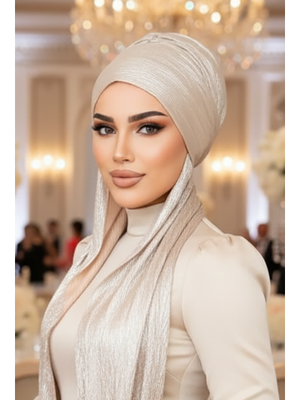 AİŞE TESETTÜR Rose Gold Kelebek Bone Şal