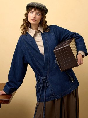 Ceylan Otantik Kot Mavi Kruvaze Ceket