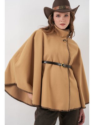 Bigdart Hardal Dikiş Detaylı Kaşe Panço