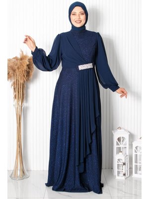 FAHİMA Lacivert Şehrazat Abiye