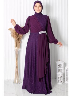 FAHİMA Mor Şehrazat Abiye