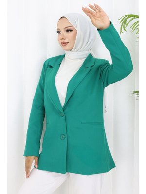 MISSVALLE Arin Blazer Ceket Zümrüt