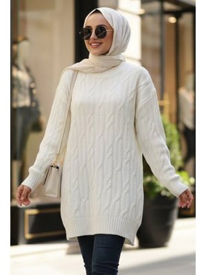 Neva Style Ekru Triko Kazak 8798e