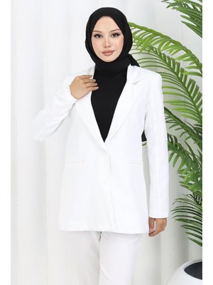 MISSVALLE Beyaz Arin Blazer Ceket