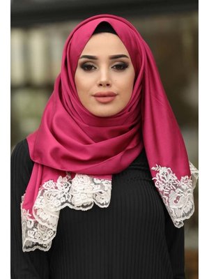 Neva Style Dantelli İpek Görünümlü Şal