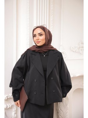 Bwest Siyah Trençkot