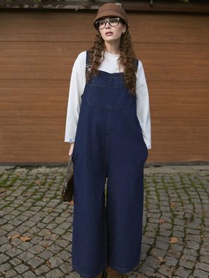 Ceylan Otantik Kot Mavi Salopet Tulum