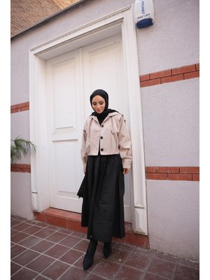 Bwest Bej Bomber Ceket