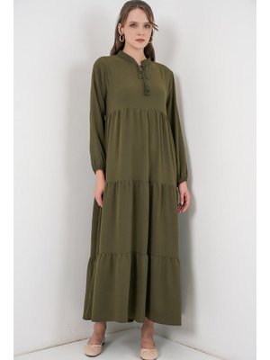 Bigdart D.haki Yaka Bağcıklı Elbise