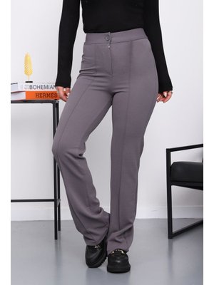 İmaj Butik Füme Çimalı İspanyol Paça Pantolon