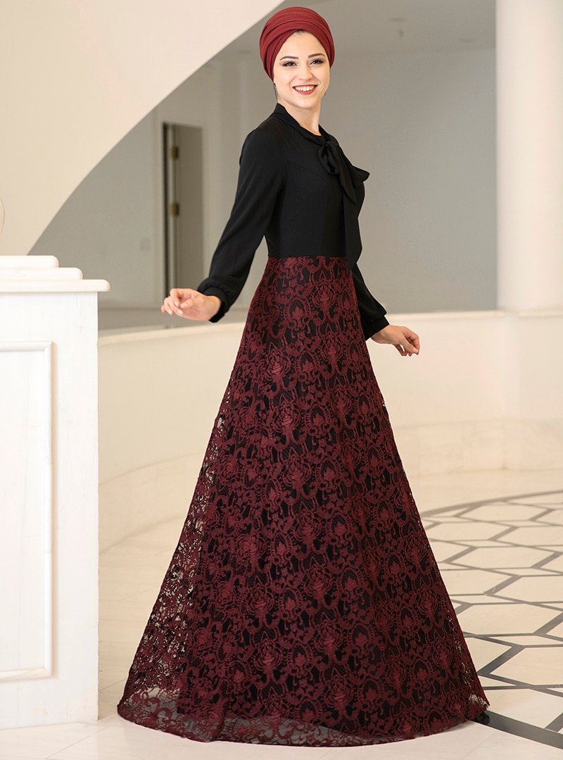 DressLife Bordo Simge Elbise