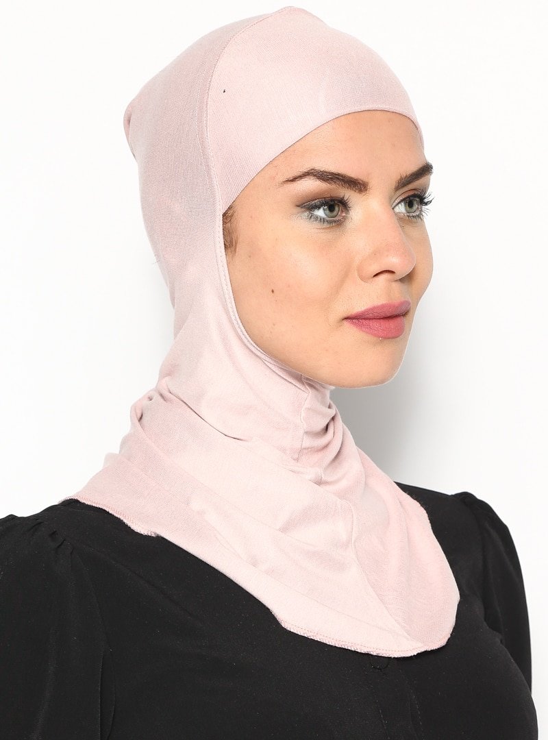 Ecardin Pudra Boyunluklu Hijab Bone