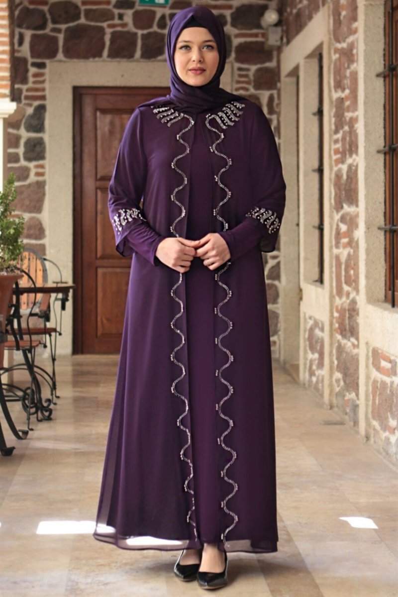 Fahima Mor Abiye Elbise