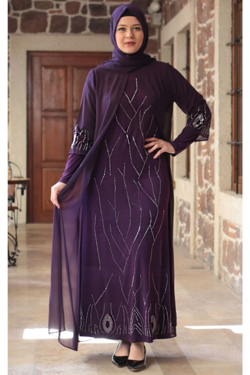 Fahima Mor Irmak Abiye Elbise