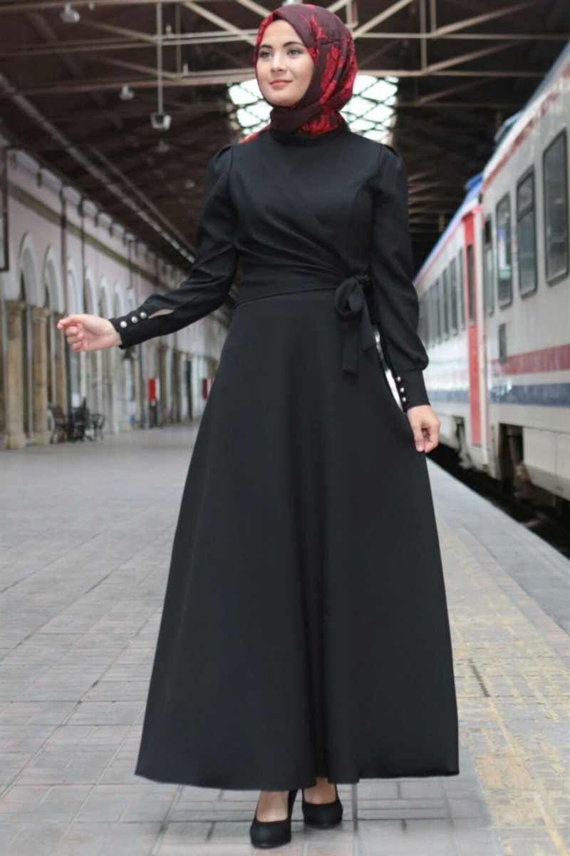 Fahima Siyah Elbise