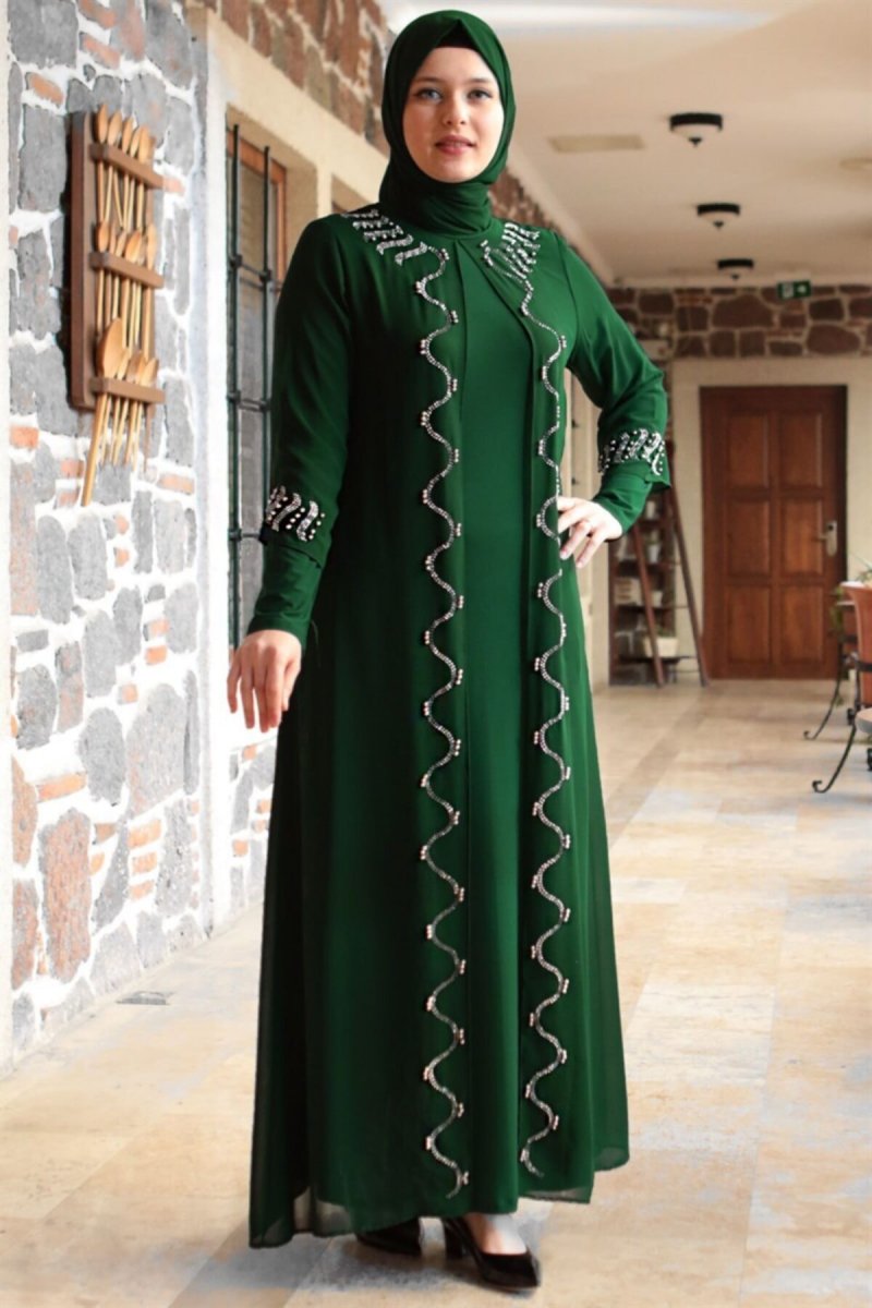 Fahima Zümrüt Abiye Elbise