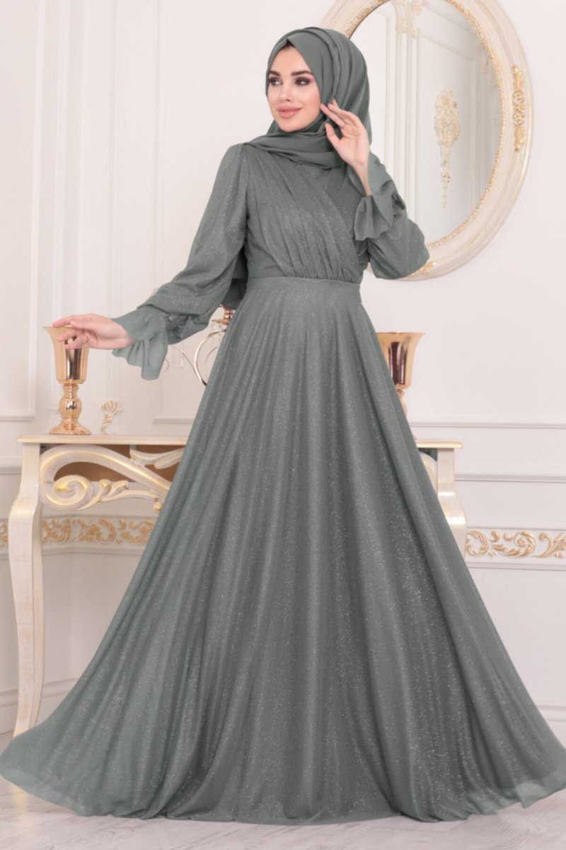 Neva Style Füme Abiye Elbise
