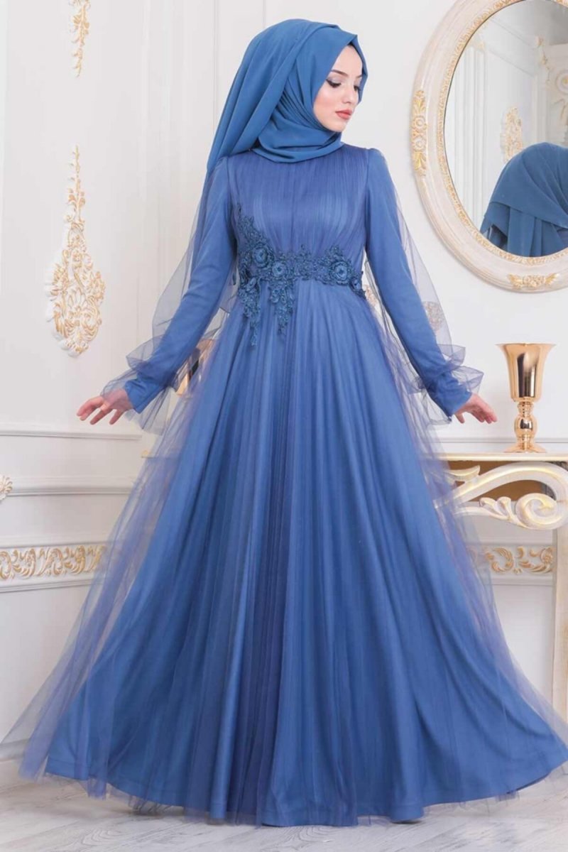 Neva Style Mavi Abiye Elbise