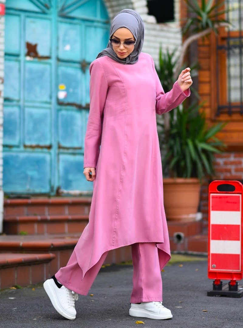 Neways Pembe Tunik&Pantolon İkili Takım