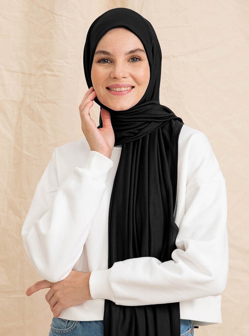Pure Scarfs Siyah Penye Şal