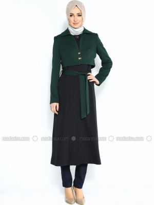 Vivezza Bolero Ceketli İkili Tunik - Yeşil