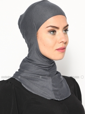 Ecardin Koyu Gri Boyunluklu Hijab Bone