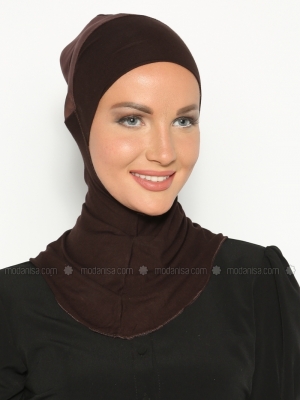 Ecardin Clima Fit Hijab Bone- Koyu Kahve