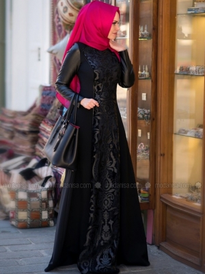 Muslima Wear Siyah Sultan Elbise