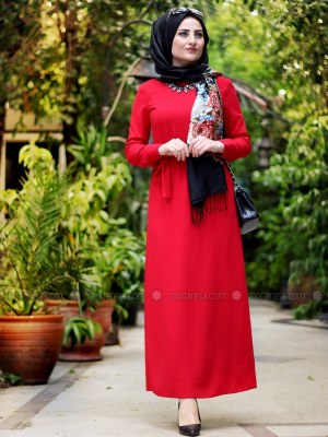 Seda Tiryaki Kırmızı Hira Elbise