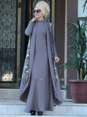 Zehrace Vizon Fas Yelek&Elbise İkili Takım